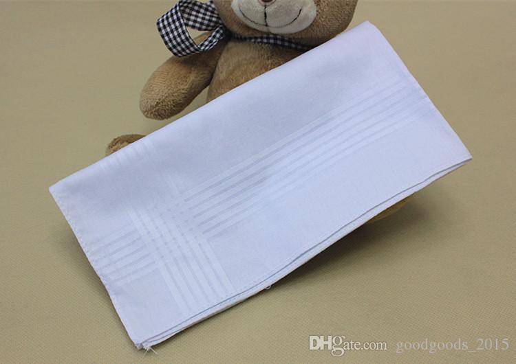 new 100 cotton handkerchief high quality 38cm men Square handkerchief full white men hanky pocket squares c1843481111