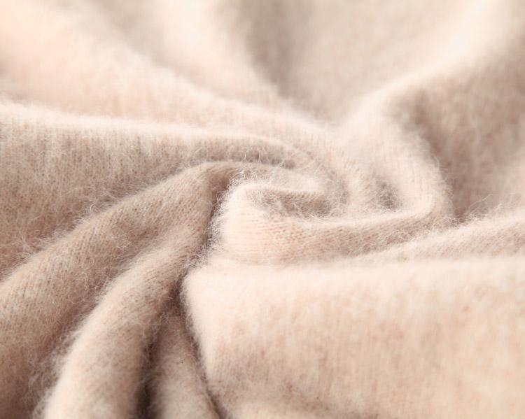 Super Warm 100% Mink Cashmere Sweaters and Pullovers Women Autumn Winter Soft Sweater Half Turtleneck Female Basic Pullovers Y191019