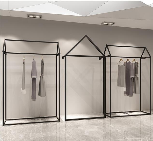 Clothing store display rack Commercial Furniture men's and women's clothes shop hanging show racks floor type