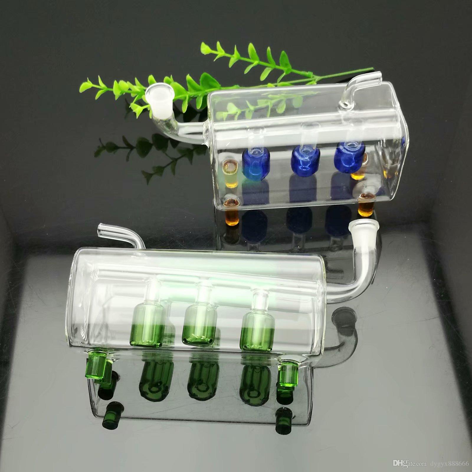 Classical three-column filter glass water-curtain with square tube Great Pyrex Glass Oil Burner Pipe Thick oil rigs glass water pipe
Classical three-column filter glass water-curtain with square tube Great Pyrex Glass Oil Burner Pipe Thick oil rigs glass water pipe