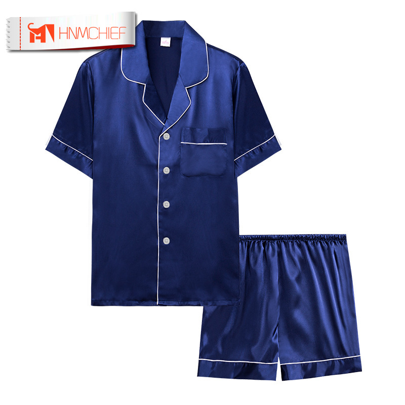 HNMCHIEF 2019 Silk Men Pajama Sets Sleep Satin Sleepwear Men Summer Suit Full Sleeve Silk Pyjama Pyjamas Male Home Service, Blue
HNMCHIEF 2019 Silk Men Pajama Sets Sleep Satin Sleepwear Men Summer Suit Full Sleeve Silk Pyjama Pyjamas Male Home Service, Blue