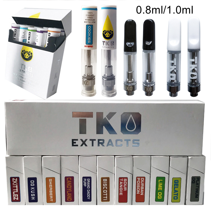 TKO Vape Cartridges Packaging Glass Thick Oil Cartridge Atomizers 0.8ml 1ml Ceramic E Cigarette Vapes Cart Dab Pen Vaporizer Carts For 510 Thread
TKO Vape Cartridges Packaging Glass Thick Oil Cartridge Atomizers 0.8ml 1ml Ceramic E Cigarette Vapes Cart Dab Pen Vaporizer Carts For 510 Thread