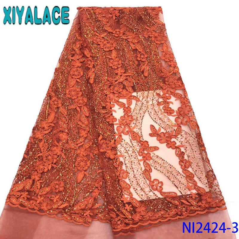 Burnt Orange Lace Nigerian Lace Fabric 2020 High Quality African Tulle Laces with Sequins for Women KSNI2424
Burnt Orange Lace Nigerian Lace Fabric 2020 High Quality African Tulle Laces with Sequins for Women KSNI2424
