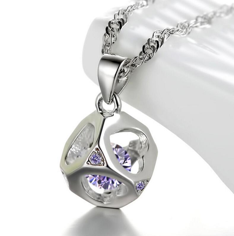 Wholesale-(without chain) Men's / Women's lovers gifts 925 sterling silver pendant necklace love cube Hypoallergenic jewelry