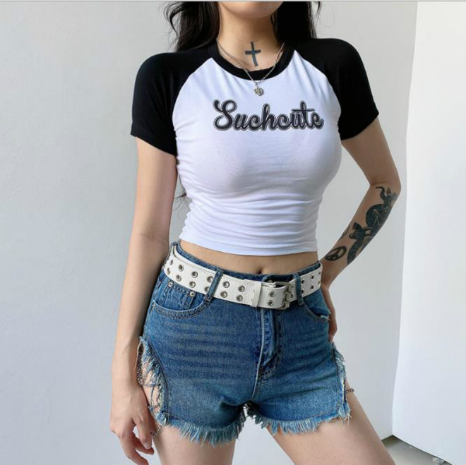 Women Designer Tshirts Summer Fashion Sexy Short Brand Letter Printed Tops Womens Exposed Navel T-shirts Female Summer T Shirts Tees New, No1
Women Designer Tshirts Summer Fashion Sexy Short Brand Letter Printed Tops Womens Exposed Navel T-shirts Female Summer T Shirts Tees New, No1