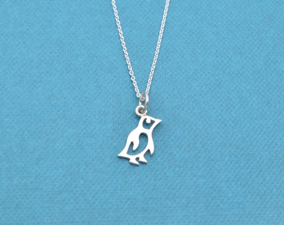 30PCS Lucky Arctic Winter Baby Penguin Necklace Geometric Small Origami Bird Necklaces Ocean Sea Aquatic Life Animal Lover Gifts