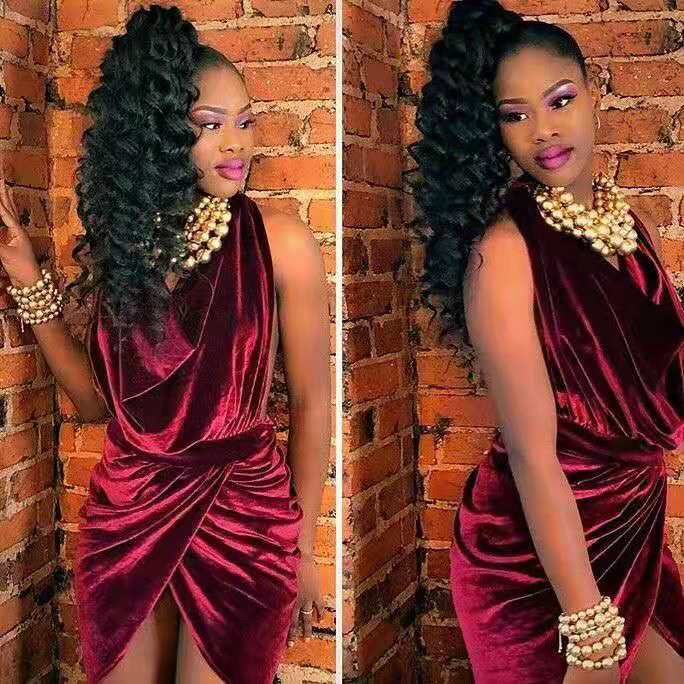New Style Kinky Curly Human Hair Ponytail For Black Women Brazilian Virgin Hair Wrap Drawstring Side Ponytail Hair Extensions 140g 
New Style Kinky Curly Human Hair Ponytail For Black Women Brazilian Virgin Hair Wrap Drawstring Side Ponytail Hair Extensions 140g
