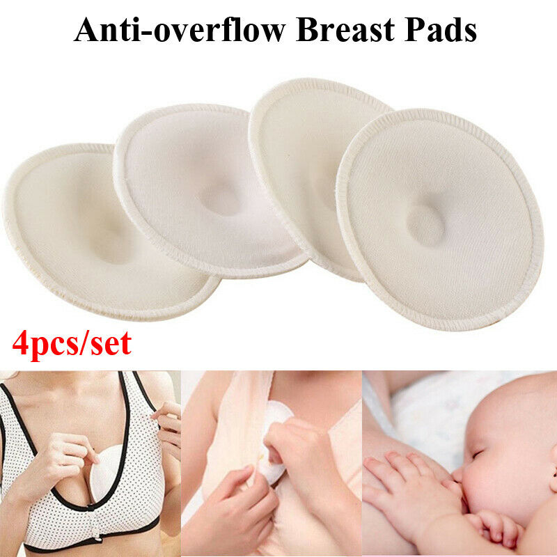 New Washable Maternity Anti-overflow Breast Pads Nursing Bra Breast Pads, White