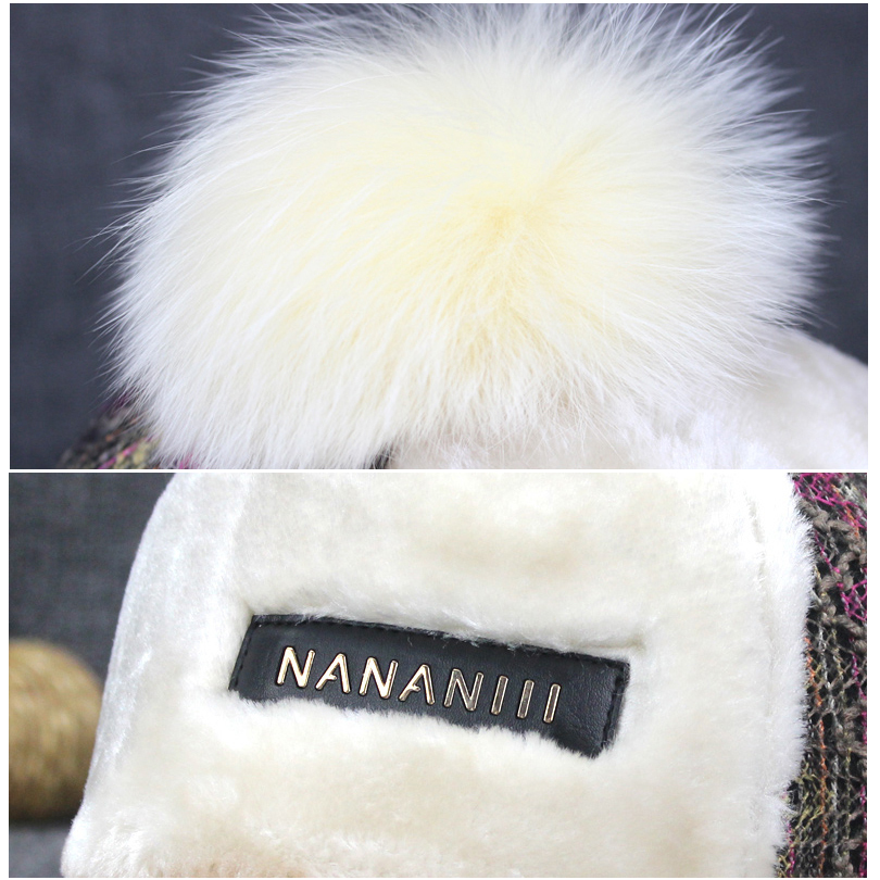 Winter Faux Cashmere Bomber Hat Women Earflap Caps Faux Fur Pompom Snow Hats Adjustable Bohemian Winter Russian Ushanka D19011503