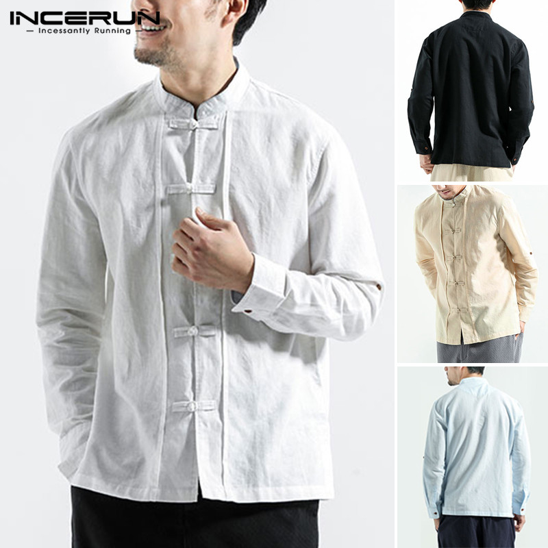 INCERUN 2020 Men Chinese Style Shirts Long Sleeve Solid Color Shirt Cotton Button Retro Tang Suit Stand Collar Tops Plus Size, Beige
INCERUN 2020 Men Chinese Style Shirts Long Sleeve Solid Color Shirt Cotton Button Retro Tang Suit Stand Collar Tops Plus Size, Beige