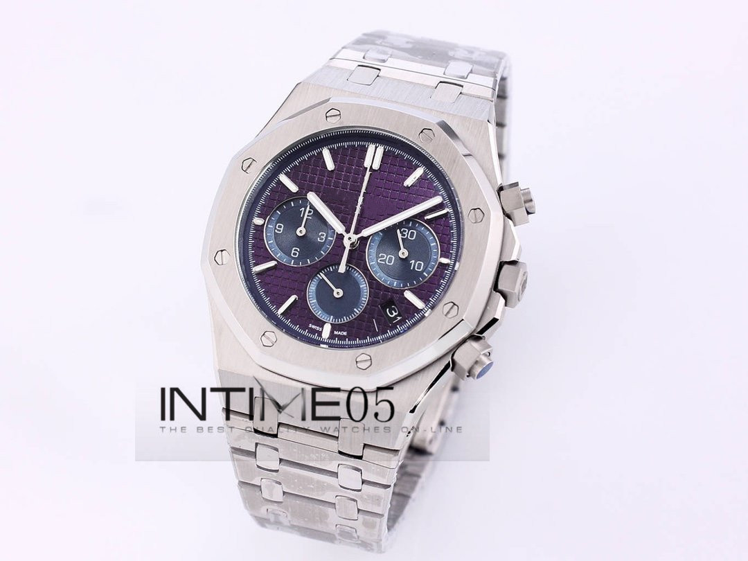 2020 Newest Style Top Watch 41mm Orologio Di Lusso ROYAL OAK Wristwatches 26338 26338PT VK Quartz Chronograph Stainless Steel Mens Watches, A1