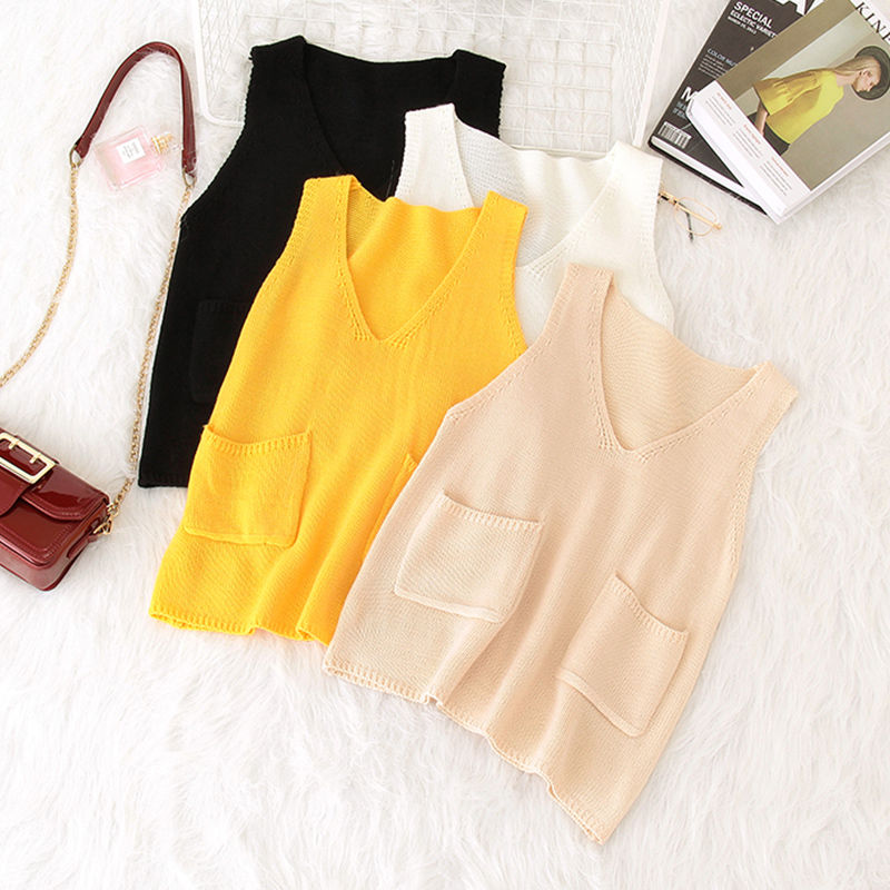 2020 Summer Basic Women Tank Top Knitted Casual Sleeveless Halter Tee Shirt Top Fashion Pockests Casual Female Camisole A21, Apricot
2020 Summer Basic Women Tank Top Knitted Casual Sleeveless Halter Tee Shirt Top Fashion Pockests Casual Female Camisole A21, Apricot