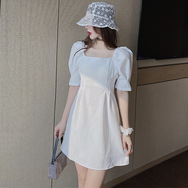Sweet White Puff Short Sleeve Mini Dresses Women Solid Square Collar Tunic Dress Female Summer New Fashion Clothes Vestidos
Sweet White Puff Short Sleeve Mini Dresses Women Solid Square Collar Tunic Dress Female Summer New Fashion Clothes Vestidos