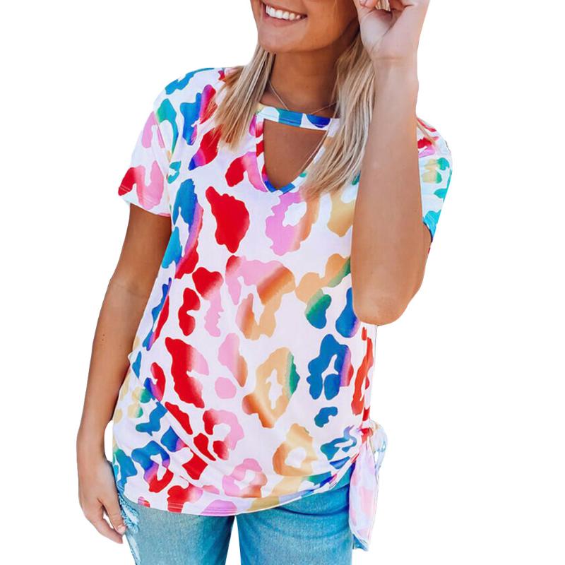Summer Shirts Womens Colour Print O-Neck Short Sleeve Blouse Fashion Tank Top Sexy Blouse shein, As pic
Summer Shirts Womens Colour Print O-Neck Short Sleeve Blouse Fashion Tank Top Sexy Blouse shein, As pic