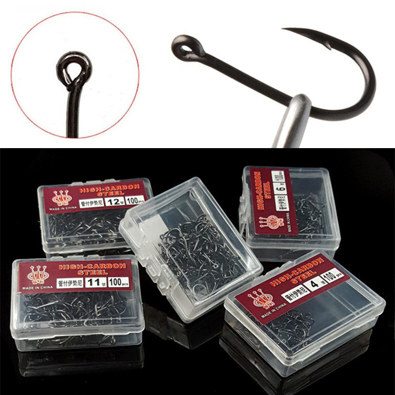 100pcs/1box 3#-12# Black Ise Hook High Carbon Steel Barbed Hooks Fishing Hooks Pesca Carp Fishing Tackle Accessories
100pcs/1box 3#-12# Black Ise Hook High Carbon Steel Barbed Hooks Fishing Hooks Pesca Carp Fishing Tackle Accessories