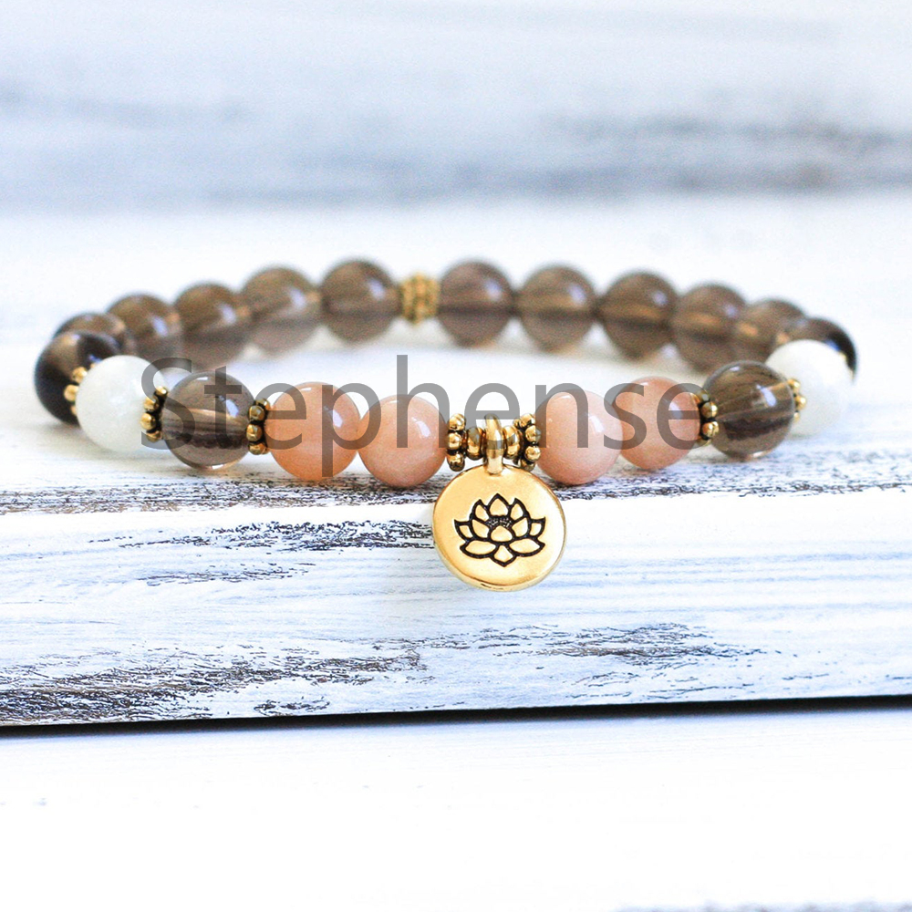 MG0699 A Grade Sunstone Smoky Quartz Bracelet Natural 8 mm Gemstone Energy Bracelet Hot Sale Women`s Chakra Yoga Mala Bracelet, Black
MG0699 A Grade Sunstone Smoky Quartz Bracelet Natural 8 mm Gemstone Energy Bracelet Hot Sale Women`s Chakra Yoga Mala Bracelet, Black