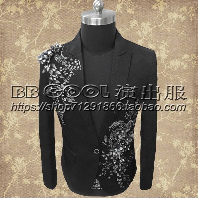 5XL New 2017 men' clothing fashion slim Bigbang Wedding dress Emcee Embroidered Suit Studio costume plus size singer costumes, Black
5XL New 2017 men' clothing fashion slim Bigbang Wedding dress Emcee Embroidered Suit Studio costume plus size singer costumes, Black