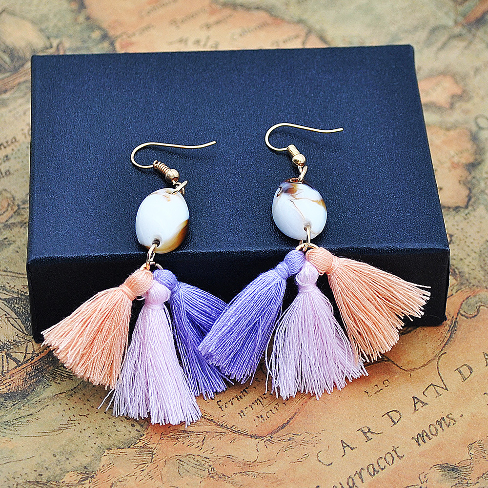 Accessories earrings women's temperament colorful bohemian ethnic style exaggerated tassel silk thread earrings
Accessories earrings women's temperament colorful bohemian ethnic style exaggerated tassel silk thread earrings