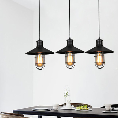 2021 pendant lights vintage style pendant lamps rounded metal lamp shade Kichler pendant lighting Linear Suspension Lighting black color
