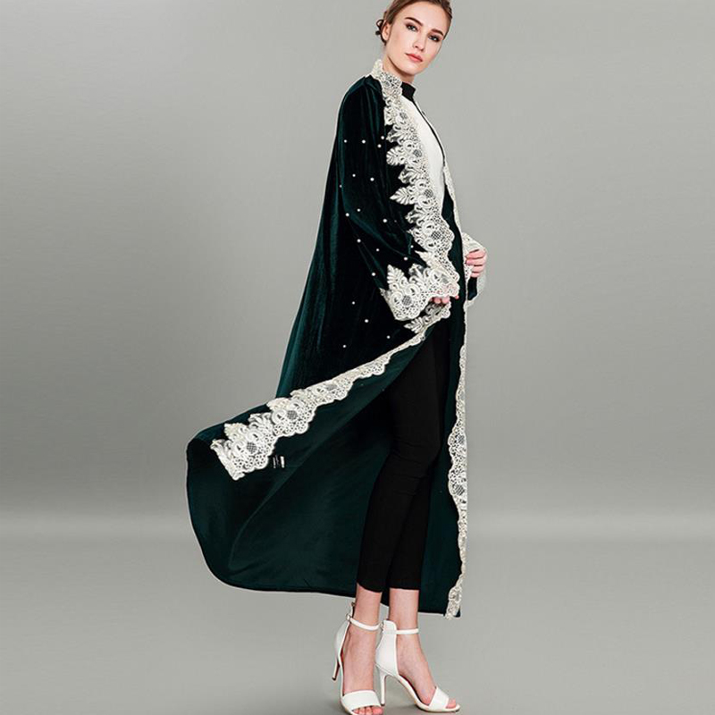 Ethnic Clothing Abaya Dubai Kaftan Velvet Cardigan Hijab Muslim Dress Robe Abayas For Women Ramadan Tesettur Elbise Turkish Islamic
