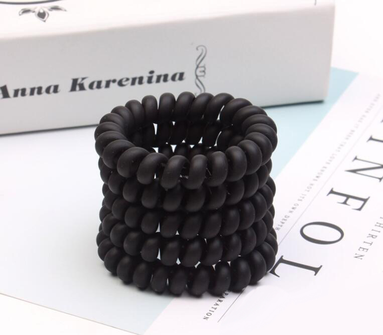 Women Telephone Wire cord hair tie Elastic Hair Bands ring Girls Accessories Rubber Band Headwear Spiral Shape Hair Ties 100pcs Free Ship