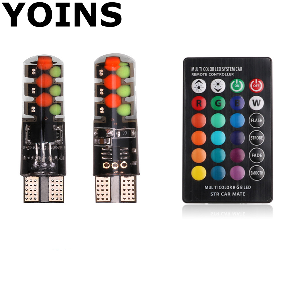 Car LED T10 RGB W5W LED Car Clearance Lights 194 168 Bulb Remote Width Interior Lighting for Brake Reading Dome License Lights, As pic
Car LED T10 RGB W5W LED Car Clearance Lights 194 168 Bulb Remote Width Interior Lighting for Brake Reading Dome License Lights, As pic