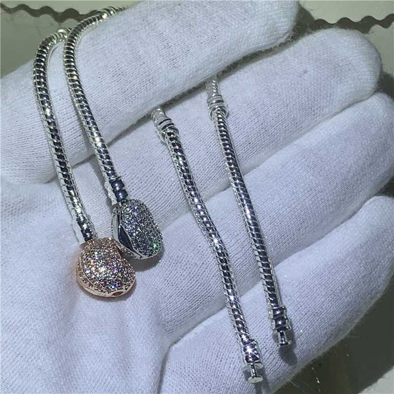Handmade 925 Sterling Silver Snake Chain Bracelet Secure Heart Clasp Beads Charms Bracelet For Women DIY Jewelry Making
Handmade 925 Sterling Silver Snake Chain Bracelet Secure Heart Clasp Beads Charms Bracelet For Women DIY Jewelry Making