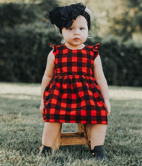 Kid Baby Girls Plaid Tutu Dress Black Red Dresses Ruffle Toddler Kids Princess Sleeveless Plaids Party Pageant Button Dresses WL1275
Kid Baby Girls Plaid Tutu Dress Black Red Dresses Ruffle Toddler Kids Princess Sleeveless Plaids Party Pageant Button Dresses WL1275