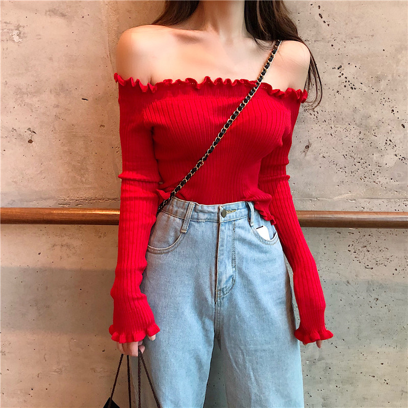Blusas Mujer De Moda 2018 Fashion Brand Off Shoulder Korean Sweater Women Sweaters and Pullovers Slash Neck Sexy Winter Clothes, Black
Blusas Mujer De Moda 2018 Fashion Brand Off Shoulder Korean Sweater Women Sweaters and Pullovers Slash Neck Sexy Winter Clothes, Black
