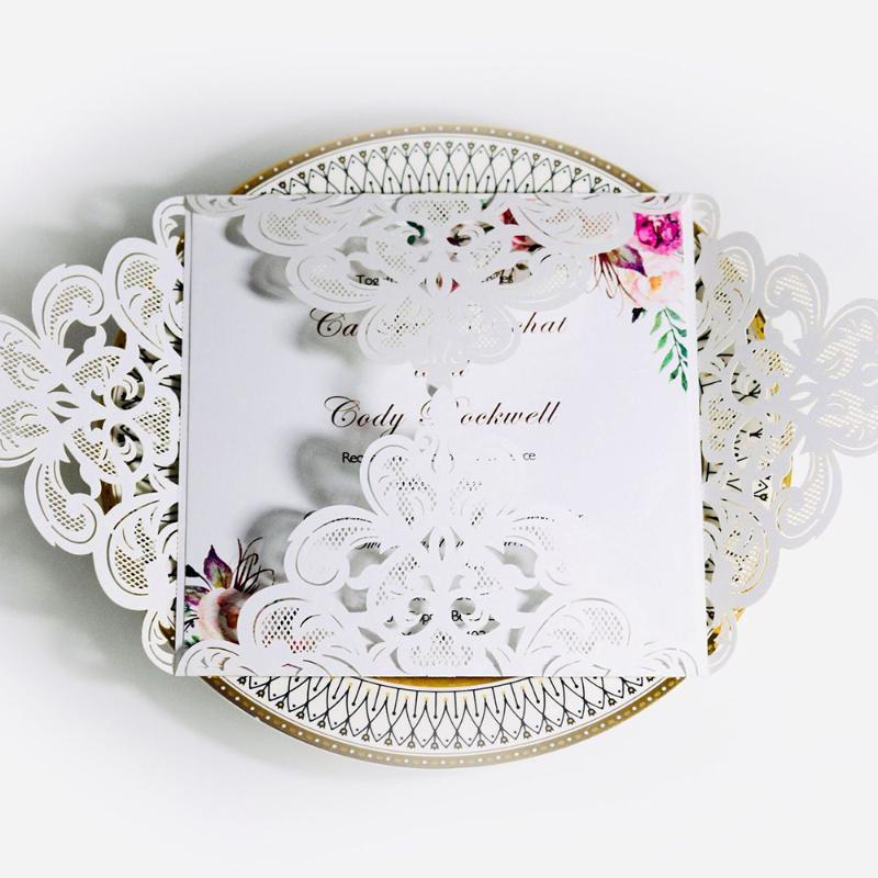New 10Pcs Wedding Invitations Elegant Engagement White Hollow Laser Cut Wedding Invitation Card With Ribbon Free Envelope Seals
New 10Pcs Wedding Invitations Elegant Engagement White Hollow Laser Cut Wedding Invitation Card With Ribbon Free Envelope Seals