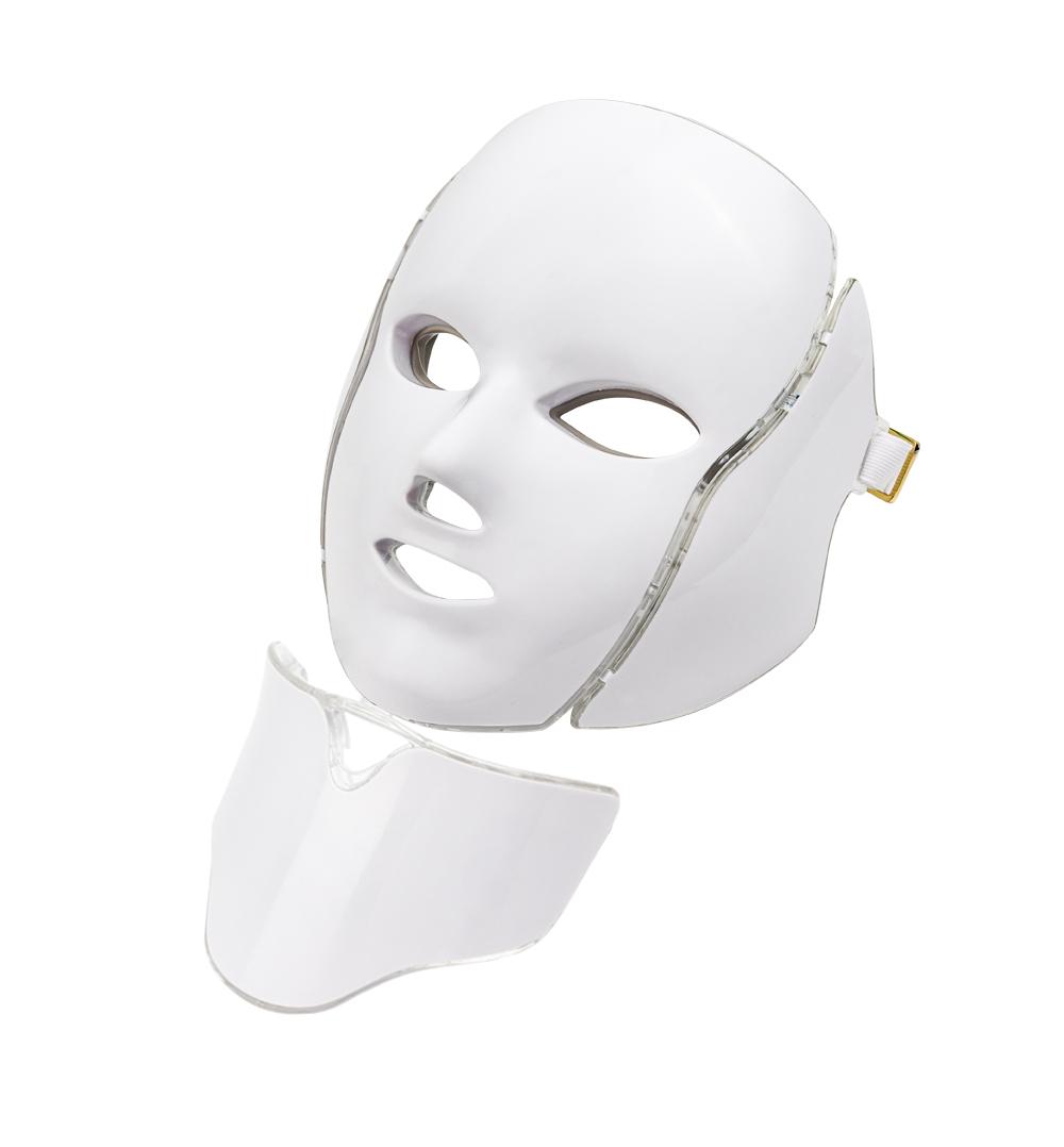 LED Skin Rejuvenation Face Neck 7 Colors Light Facial Mask With Necks Facial Care Treatment Beauty Anti Acne Therapy Whitening