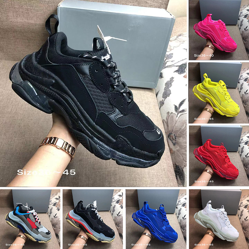 Triple Black designer Paris 17FW Triple S Adds A Clear Bubble Midsole Sneakers men women Neon Green luxury increasing Brand Casual Dad Shoes, Color#9
Triple Black designer Paris 17FW Triple S Adds A Clear Bubble Midsole Sneakers men women Neon Green luxury increasing Brand Casual Dad Shoes, Color#9