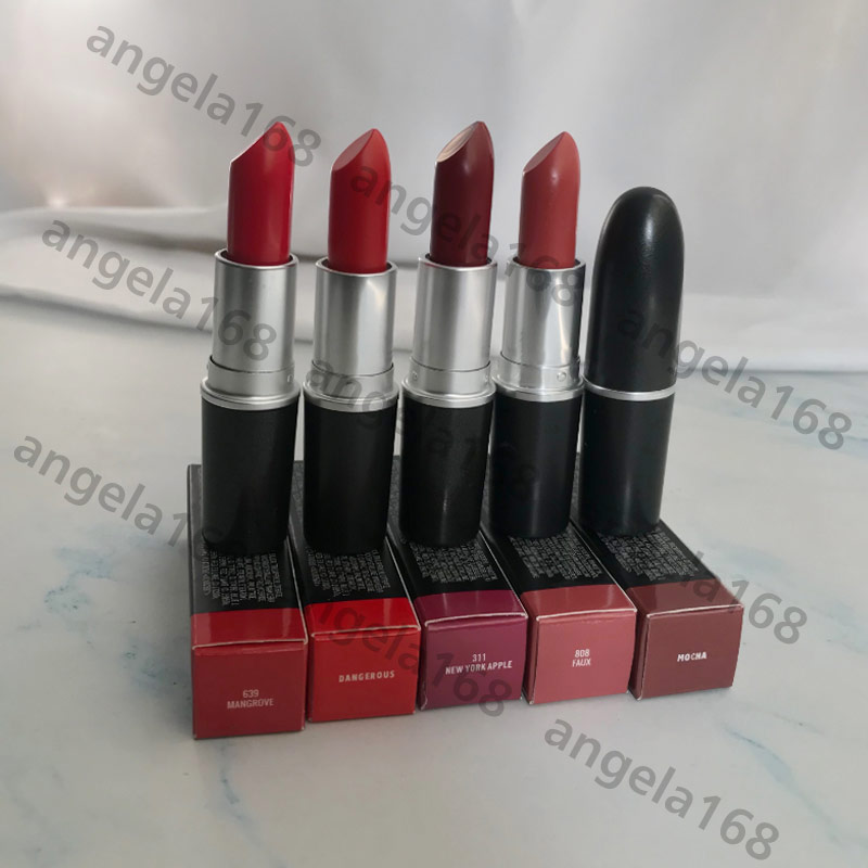 

Top quality brand makeup matte lipstick rouge a levres NET WT./POIDS NET 3g/0.10 US OZ red nude lipstick drop shipping lips cosmetic, Marrakesh