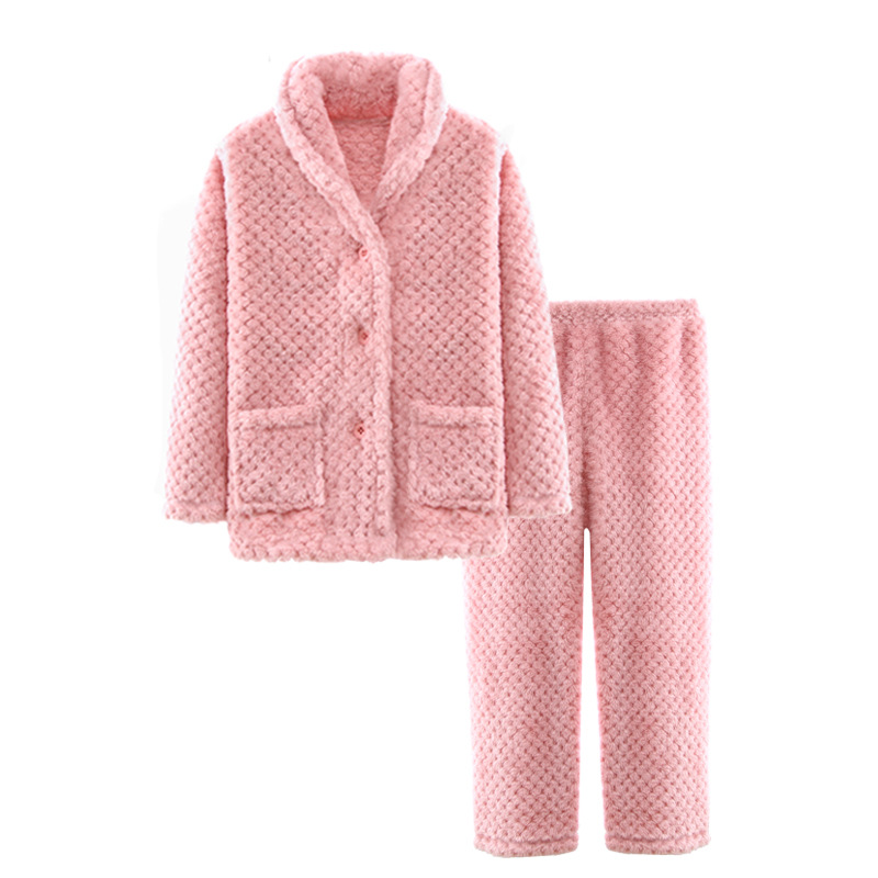 Soft Flannel Pajamas Set Family Union Home Lounge Wear for Mom Dad and Kidss 2pcs Sleep Shirt with Pants Jumper Winter Warm Sleepwear