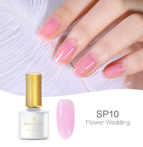 Pink Jelly Nail Gel 6ml Semi-transparent Nude Purple Varnish Polish Soak Off Nail Art UV Gel Lacquer