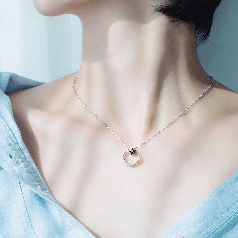 Pendant Necklaces Star Moon Necklace Real 925 Sterling Silver Micro-paved Jewelry For Women Girls Birthday Gifts
Pendant Necklaces Star Moon Necklace Real 925 Sterling Silver Micro-paved Jewelry For Women Girls Birthday Gifts