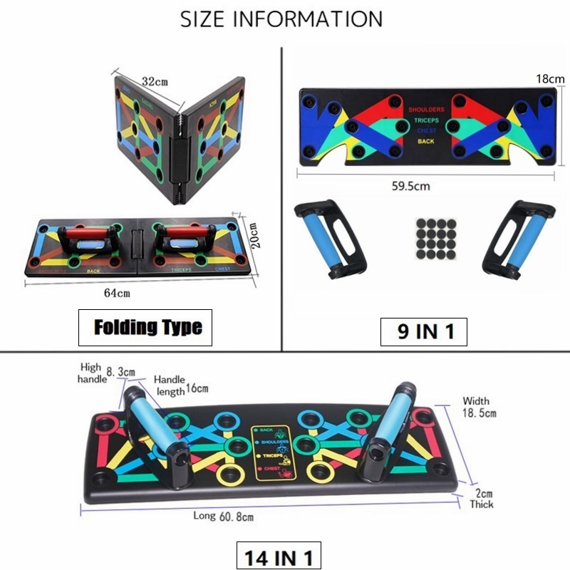 9 in 1 Push Up Rack Board Men Women Comprehensive Fitness Exercise Push-up Stands For GYM Body Training Home Fitness Equipment Y200506