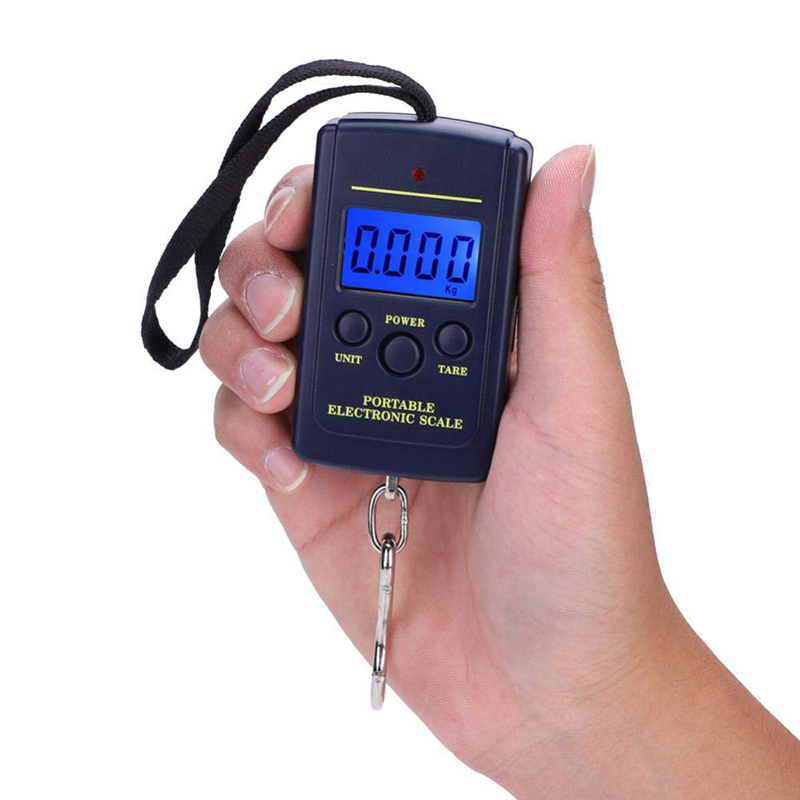 DHL Livraison gratuite 10g- Lage Handy numérique 40 kg Scales 88lb LCD suspendu échelle de pondération de poche mini-numérique de pêche
