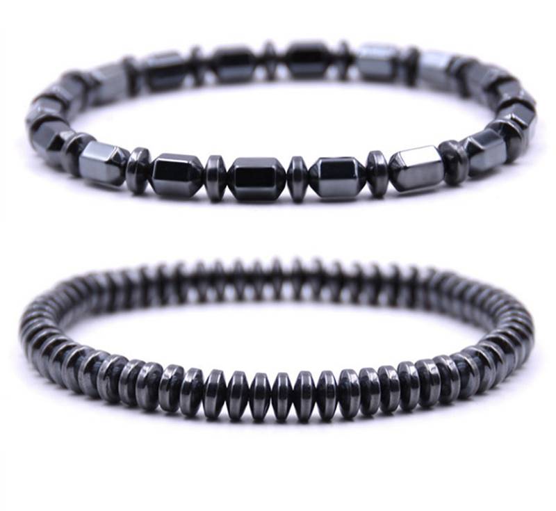 Magnetic bracelet men's birthday charm mature multicolor eyeball natural black gallstone bracelet jewelry