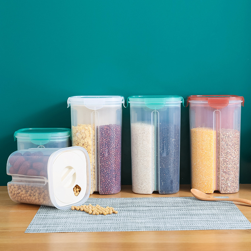 Plastic Container Large Capacity Stackable Sealed Cereal Storage Boxes Home Kitchen Transparent Snack Storage Tank with Lid
Plastic Container Large Capacity Stackable Sealed Cereal Storage Boxes Home Kitchen Transparent Snack Storage Tank with Lid