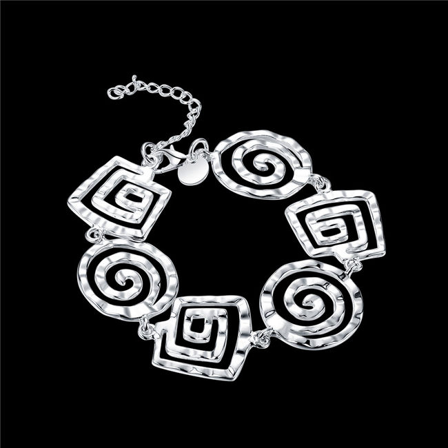 Hot sale christmas gift 925 silver Thread Bracelet DFMCH324,Brand new fashion 925 sterling silver plated Chain link bracelets high grade