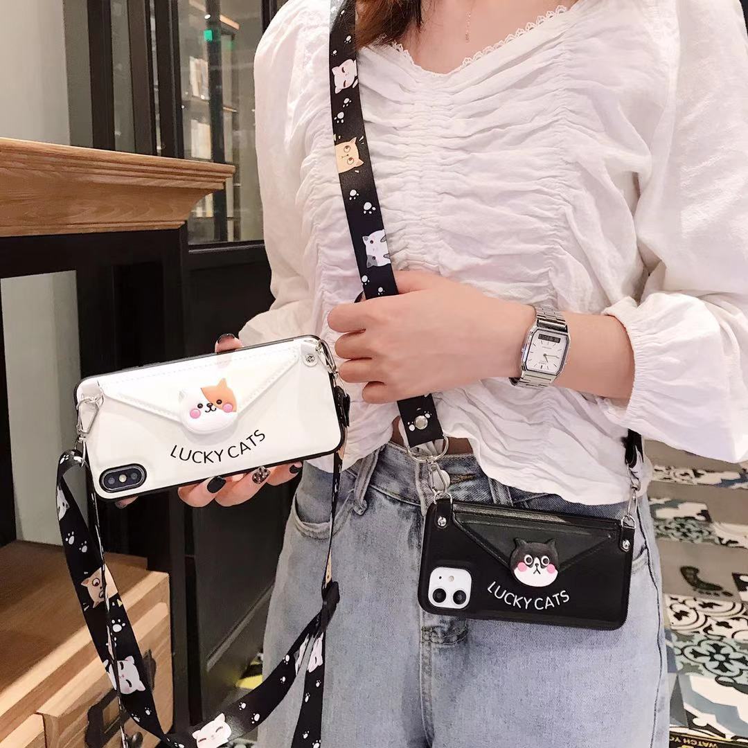 High quality Cartoon Lanyard Crossbody Wallet Phone case For iPhone 11 XS MAX XR X 7 8 6 6S Plus Leather Card Slot With Shoulder Strap Cover
High quality Cartoon Lanyard Crossbody Wallet Phone case For iPhone 11 XS MAX XR X 7 8 6 6S Plus Leather Card Slot With Shoulder Strap Cover
