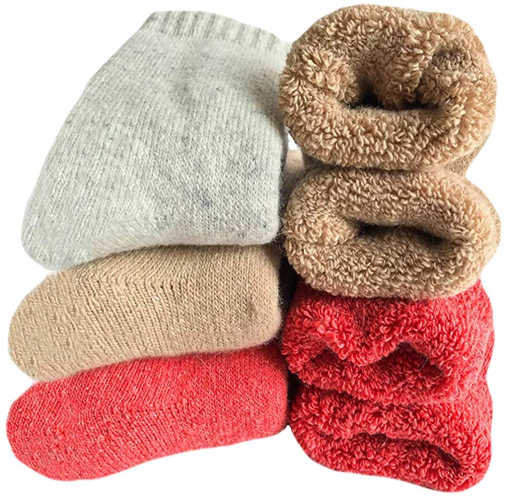 Pack of 3 Womens Super Thick Wool Socks - Soft Warm Comfort Casual Crew Winter Socks ,Multicolor, Multi
Pack of 3 Womens Super Thick Wool Socks - Soft Warm Comfort Casual Crew Winter Socks ,Multicolor, Multi