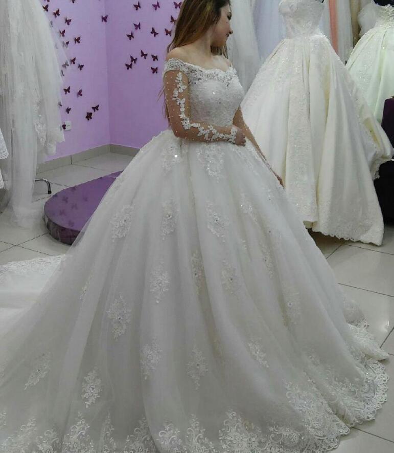 2019 High Quality New Arabic Dubai Princess Wedding Dress Long Sleeves Lace Appliques Church Formal Bride Bridal Gown Plus Size Custom Made, Beige
2019 High Quality New Arabic Dubai Princess Wedding Dress Long Sleeves Lace Appliques Church Formal Bride Bridal Gown Plus Size Custom Made, Beige