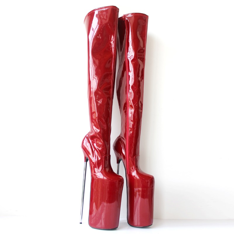 European Women Nightclub Thigh Boots 30CM Extreme Metal Stiletto Heel 20cm Platform Side Zip High Boots Satge Show Man Cosplay Shoes Red, White shiny
European Women Nightclub Thigh Boots 30CM Extreme Metal Stiletto Heel 20cm Platform Side Zip High Boots Satge Show Man Cosplay Shoes Red, White shiny