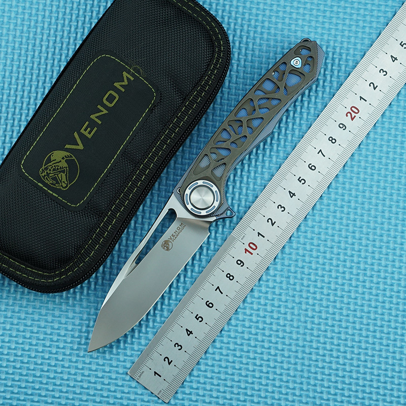 VENOM HARPOON Flipper folding knife M390 steel Titanium CFoutdoor camping hunting survival pocket kitchen fruit knives EDC tool
VENOM HARPOON Flipper folding knife M390 steel Titanium CFoutdoor camping hunting survival pocket kitchen fruit knives EDC tool
