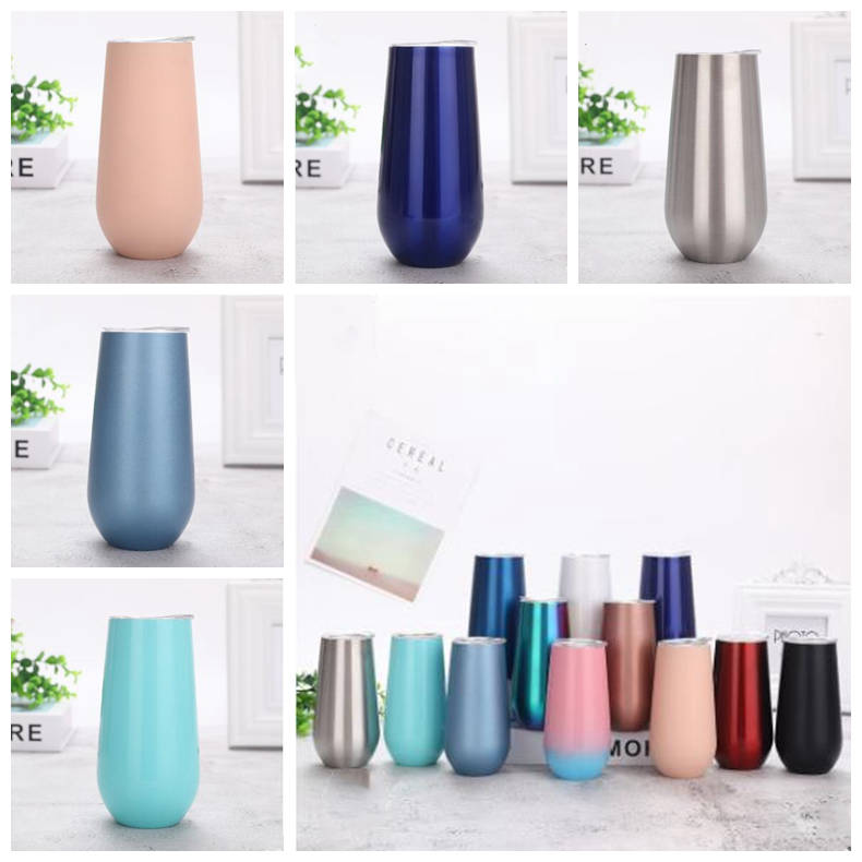 Egg Cups Stainless Steel Tumber Glass 6oz Gradient Stemless Champagne Wine Glasses Vacuum Insulated Cup Steel Tumbler Cup Coffee MugZYQ16
Egg Cups Stainless Steel Tumber Glass 6oz Gradient Stemless Champagne Wine Glasses Vacuum Insulated Cup Steel Tumbler Cup Coffee MugZYQ16