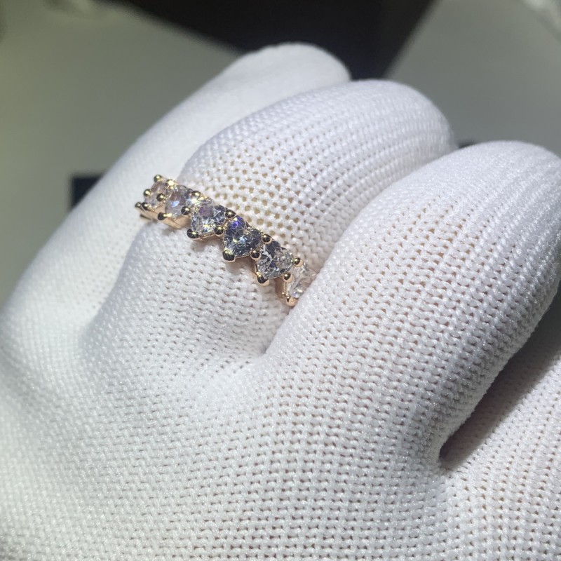 2020 New Arrival Sparkling Luxury Jewelry 925 Sterling Silver&Rose Gold Full Pear Cut White Topaz CZ Diamond Gemstones Women Wedding Ring