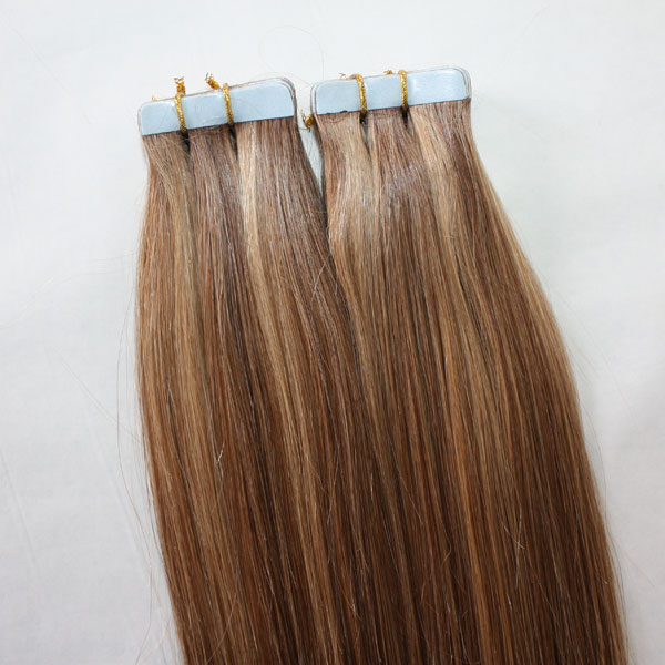 Nice quality Piano Color 4P27 14P24 24p613 Tape In Human Hair extensions 150g 60pieces peruvian Hair blonder