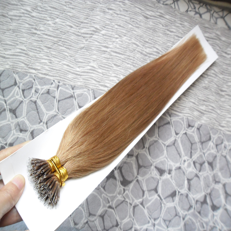 Nano Ring Hair 100% Remy Human Hair Extensions Straight 100g micro bead extensions